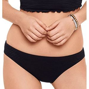 MSRP $20 SALT + COVE Women's Swimwear Hipster Smocked Textured Black Size XL